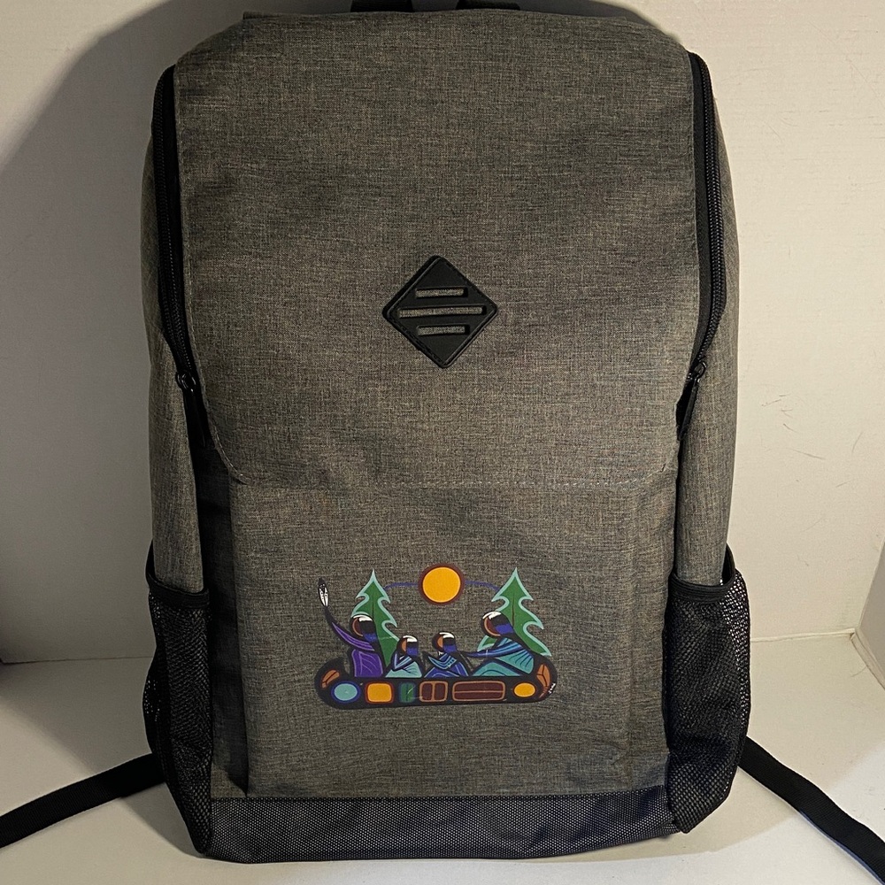 Kevin Belmore Artwork on a Starline Backpack
